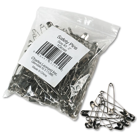 Charles Leonard Safety Pin, 2", PK144 83200